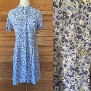 Moda International vintage 90s floral mini shirt dress